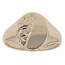 9ct Yellow Gold Patterned Signet Ring