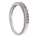 9ct White Gold 0.25ct Brilliant Cut Diamond Half Eternity Ring
