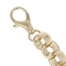 9ct Yellow Gold Patterned and Plain Belcher Bracelet 9"
