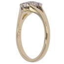 18ct Yellow Gold 0.10ct Diamond and Sapphire Cluster Ring