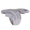 18ct White Gold 3.50ct Brilliant And Baguette Cut Diamond Fancy Ring