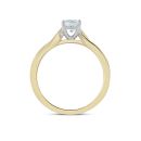 9ct Yellow Gold Lab Grown Diamond Solitaire Ring With Twisted Shoulders G VS