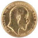 1908 Edward VII Large Head UK Half Sovereign Coin