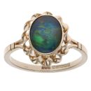 9ct Yellow Gold Opal Triplet Single Stone Ring