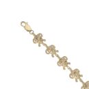 14ct Yellow Gold Turtle Bracelet 7"