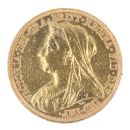 1896 Victoria Old Head UK Full Sovereign Coin