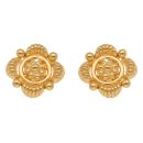 22ct Yellow Gold Floral Granulation Stud Earrings