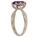 9ct Yellow Gold Amethyst Solitaire Ring