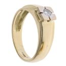 18ct Yellow and White Gold 0.15ct Diamond Signet Ring