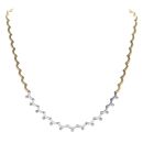 18ct Yellow and White Gold 0.25ct Diamond Necklace 18"