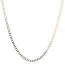9ct Yellow Gold Plain Curb Chain 24"