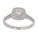 18ct White Gold 0.53ct Brilliant Cut Diamond Cluster Ring
