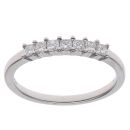 Platinum 0.33ct Princess Cut Diamond Seven Stone Eternity Ring