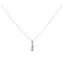 9ct Yellow Gold 0.25ct Brilliant Cut Tinted Diamond Trilogy Pendant And Chain 18"