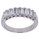 18ct White Gold 1.50ct Baguette Cut Diamond Half Eternity Ring