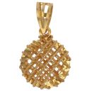 22ct Yellow Gold Wire Circle Pendant
