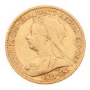 1899 Victoria Old Head UK Half Sovereign Coin