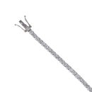 Silver Cubic Zirconia Tennis Bracelet 7" By Icesia
