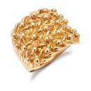 9ct Yellow Gold 5 Row Keeper Ring