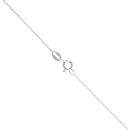 Silver Cubic Zirconia Halo Pendant And Chain 18" By Icesia