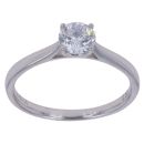 9ct White Gold 0.50ct Brilliant Cut Lab Grown Diamond Solitaire Ring
