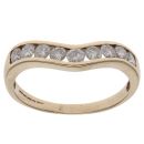 9ct Yellow Gold 0.90ct Brilliant Cut Diamond Wishbone Ring