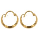 22ct Yellow Gold Classic Plain Basket Hoop Earrings