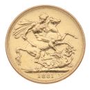 1881 Victoria Young Head Australia Full Sovereign Coin