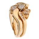 14ct Yellow Gold 0.55ct Brilliant, Marquise And Baguette Cut Diamond Fancy Ring