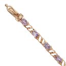 9ct Yellow Gold Tanzanite Bracelet 7.5"