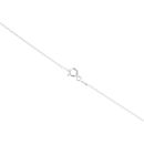 Silver Cubic Zirconia And Blue Gemstone Heart Pendant And 18" Chain by Icesia
