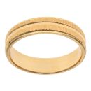 22ct Yellow Gold Patterned Wedding Band 5.2mm