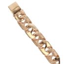9ct Yellow Gold Patterned and Plain Fancy Bracelet 8.5"
