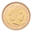 2000 Elizabeth II Fourth Portrait UK Half Sovereign Coin