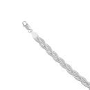 Silver Twined Flexible Bracelet 7.5"