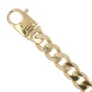 9ct Yellow Gold Plain Curb Bracelet 8.5"