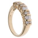 18ct Yellow Gold 0.70ct Brilliant and Baguette Cut Diamond Fancy Ring