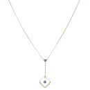 9ct Yellow Gold Sapphire Drop Pendant and Chain 20"