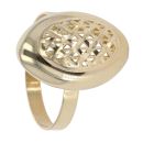 14ct Yellow Gold Patterned Oval Fancy Ring