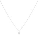 9ct White Gold 0.33ct Brilliant Cut Diamond Solitaire Pendant And Chain 18"