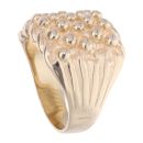 9ct Yellow Gold 5 Row Keeper Ring