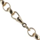 9ct Yellow Gold Patterned and Plain Belcher Chain 26"