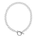 Silver Belcher T-Bar Bracelet 7.5" By Icesia