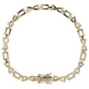 9ct Yellow Gold Crosses Bracelet 7"