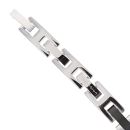 Unique & Co Stainless Steel and Black IP Plated Fancy Bracelet 8.5"
