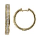 18ct Yellow Gold 0.55ct Brilliant Cut Diamond Hoop Earrings