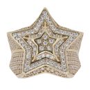 9ct Yellow Gold Cubic Zirconia Star Ring