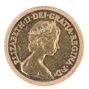 1982 Elizabeth II Decimal Portrait UK Half Sovereign Coin