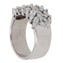 18ct White Gold 1.50ct Marquise Cut Diamond Three Row Ring