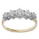 18ct Yellow Gold 1.00ct Brilliant Cut Diamond Five Stone Ring